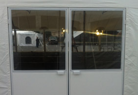 Vinyl tent doors